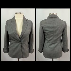 Escada Wool Blend Blazer Jacket with Bow Details